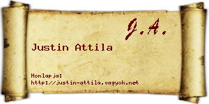 Justin Attila névjegykártya